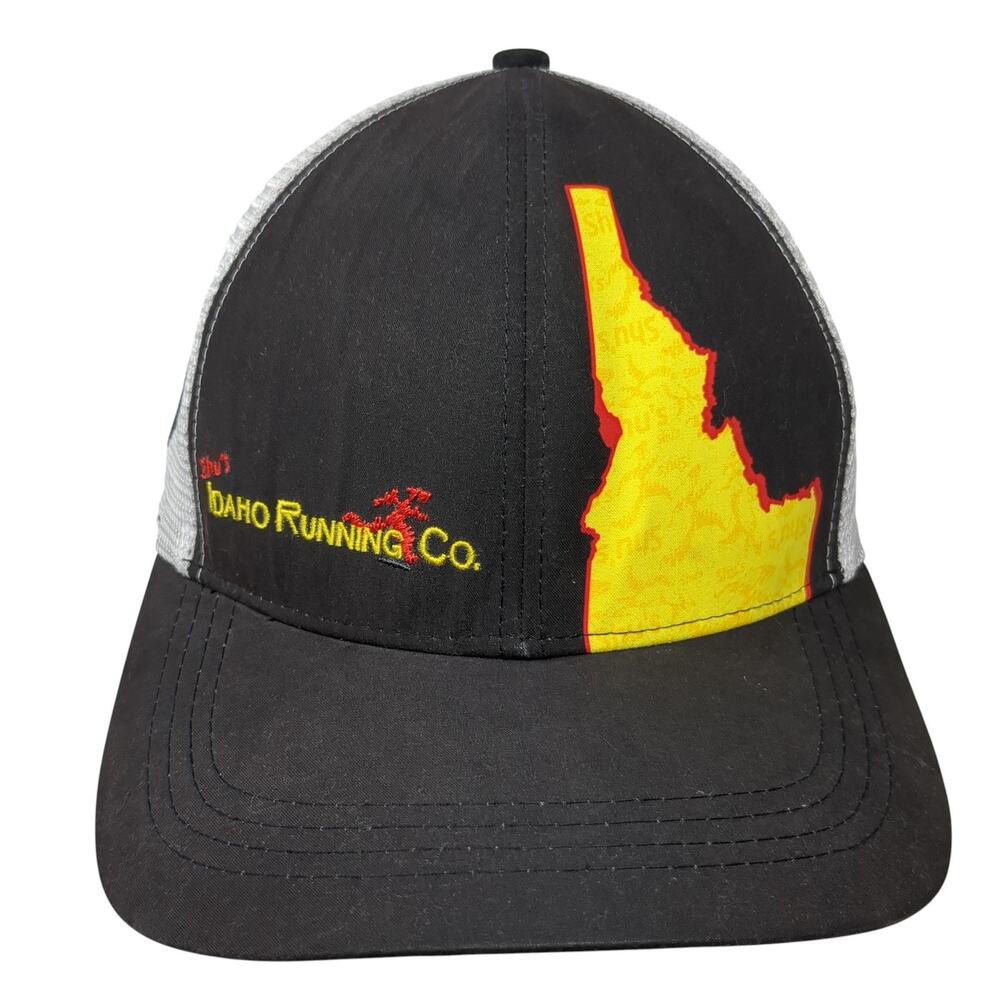 Idaho Running Co. Snapback Trucker Hat Black One Size Adjustable Mesh Back Boco